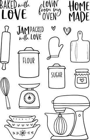 Jane's Doodles Clear Stamps Homemade 4inX6in Recipe Book Design, Recipe Book Diy, Sketch Note, Zestaw Ikon, Custom Envelopes, Sketch Notes, Bullet Journal Doodles, Scrapbooking Diy, Digi Stamps