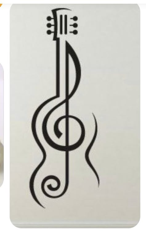 Drawing Guitar, Music Notes Drawing, Simple Guitar, Notes Drawing, Guitar Tattoo Design, Music Notes Tattoo, Music Notes Art, Guitar Drawing, Not Musik