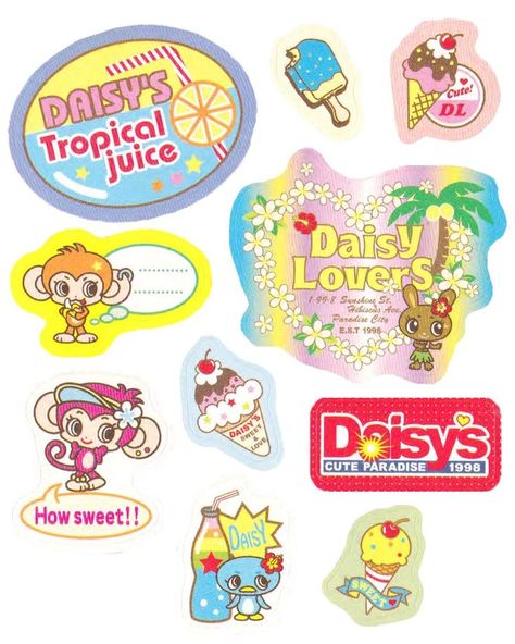 Rainbow Park, Tropical Juice, Y2k Stickers, Ice Cream Truck, Frozen Treats, Summer Heat, The Spot, Sticker Collection, Digital Sticker