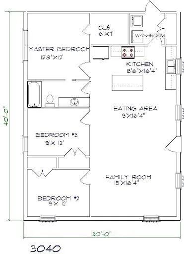 7 Amazing 30x40 Barndominium Floor Plans Cost Post And Beam Barn Homes, Small Barn Home, Rustic Barn Homes, Converted Barn Homes, Yankee Barn Homes, Barn House Kits, Barn Homes Floor Plans, Metal Barn Homes, Barn House Design