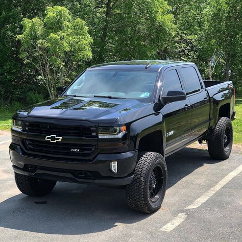 Big Lifted Trucks Chevy, Blacked Out Trucks Chevy, Truck Chevy Silverado, High Lifted Trucks, Colorado Truck Chevy, Blacked Out Silverado, All Black Chevy Silverado, Box Chevy Truck, Black Silverado Truck