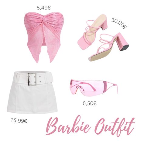 Malibu Barbie Outfit Aesthetic, Barbie Club Outfit, Pink Barbie Outfits Aesthetic, Shein Pink Outfits, Barbie Core Aesthetic Outfits, Barbie Pink Outfit Ideas, Oppenheimer Outfit Ideas, Barbie Inspired Outfits Pink, Barbie Movie Outfits Ideas