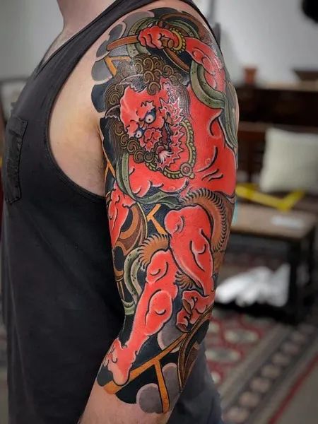 Raijin Tattoo, Japanese Cloud Tattoo, Japanese Style Tattoo, Japanese Tattoo Meanings, Japanese Tattoo Artist, Japanese Tattoos For Men, Japanese Tiger Tattoo, Tattoo Japanese Style, Japanese Flower Tattoo