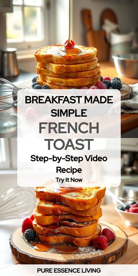 Simple Easy French Toast Recipe Easy French Toast, Easy French Toast Recipe, Table Watch, Classic French Toast, Chicken Stroganoff, Recipe Hacks, Stroganoff Recipe, Classic Breakfast, French Toast Easy