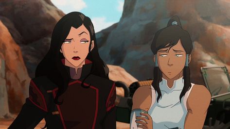 Asami Sato And Korra, Lok Characters, Inspirational Characters, Asami Sato, Avatar Series, Korra Avatar, Carmen Sandiego, Avatar The Last Airbender Art, Team Avatar