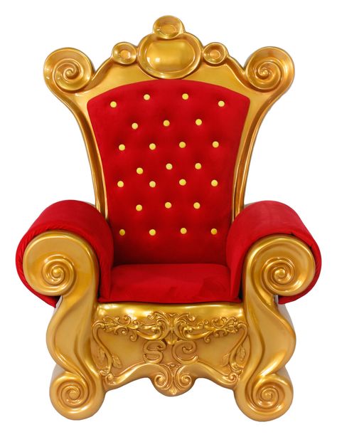 Santa Throne Chair - Christmas Decor - Red Velvet & Gold Frame - Santa Chair Santa Chair, King Throne, Gothic Chair, Commercial Christmas Decorations, Christmas Shop Window, Royal Chair, Throne Chair, Christmas Event, Christmas Events