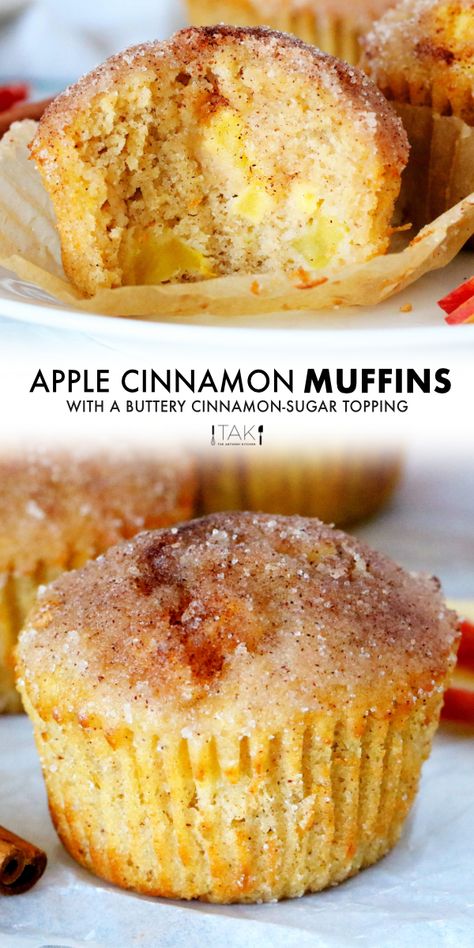 Fun Easy Breakfast Ideas Healthy, Apple Cinnamon Recipes Baking, Autumn Muffins Recipes, Seasonal Baking Recipes, Air Fry Cinnamon Apples, Make Ahead Muffin Batter, Simple Fall Snack Ideas, Cozy Fall Baking Recipes, Things To Make With Granny Smith Apples