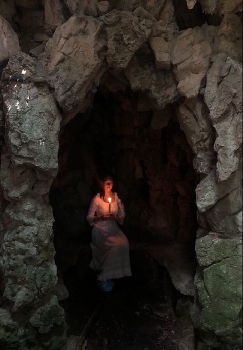 Cave Photoshoot, Cave Photography, Spring Fairy, Pixie Hollow, Gothic Horror, Witch Aesthetic, My Photo Gallery, Senior Photos, Embroidery Projects