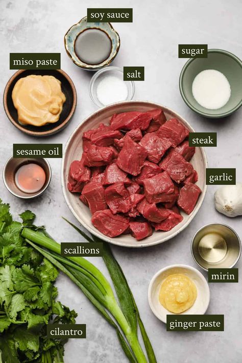 Marinated Steak Tips, Best Pans For Cooking, Miso Recipe, Beef Marinade, Perfect Roast, Steak Tips, Marinate Meat, Steak Marinade, Marinated Steak