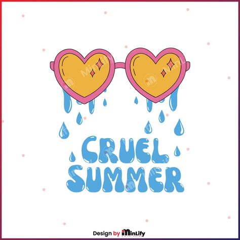 Cruel Summer Drawing, Taylor Swift Cruel Summer Aesthetic, Cruel Summer Tattoo, Taylor Swift Drawing Easy, Outfit Tour, Cruel Summer Taylor Swift, Taylor Swift Cruel Summer, Taylor Swift Svg, Taylor Swift Tshirt