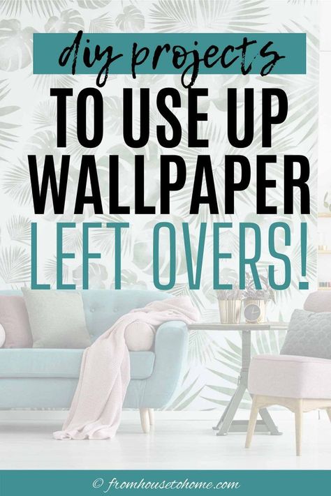 Decorate With Wallpaper, Leftover Wallpaper, Some Wallpaper, Arts And Crafts Home Decor, Bathroom Wallpaper Ideas, Wallpaper Crafts, Backsplash Wallpaper, Inexpensive Art, How To Make Headboard