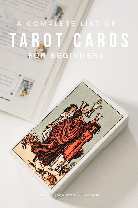 Here's a complete list of all the Tarot card and some of their meanings in order for beginners! Two Wander x Elysium Rituals #tarot #majorarcana #minorarcana #tarotcards #tarotmeanings #tarotcardmeanings #tarotlist #tarotorder Tarot In Order, Order Of Tarot Cards, Tarot Cards List, Tarot Cards In Order, List Of Tarot Cards, Witch Notes, Tarot Cards Meaning, Beginners Tarot, The Archetypes