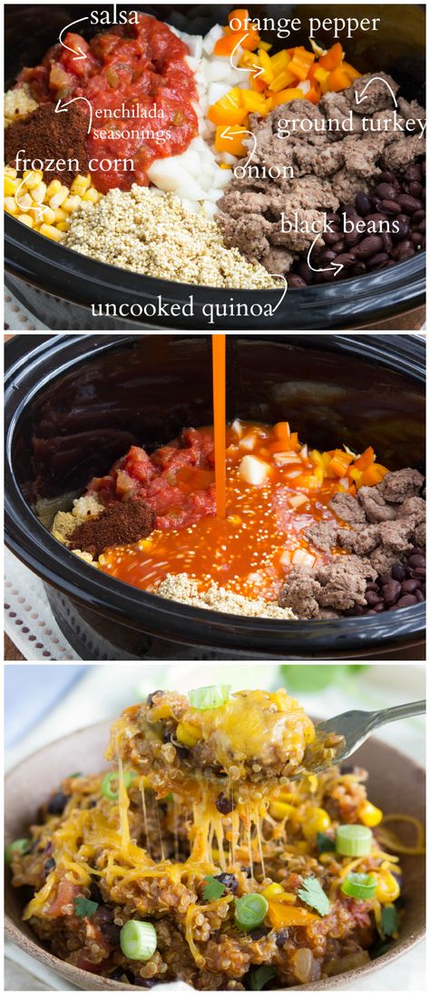 A simple, slow cooker meal - cheesy enchilada quinoa I www.chelseasmessyapron.com I #slowcooker #quinoa #cleaneating Mexican Cupcakes, Housewife Life, Quinoa Bake, Cheesy Enchiladas, Slow Cooker Meal, Quinoa Dishes, Chelsea's Messy Apron, Heart Recipes, Thm Recipes