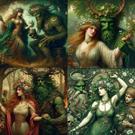 Beltane Goddess, Autumn Phone Wallpaper, Man Png, The Green Man, Witch Pictures, Pagan Art, 4 Images, Printable Images, Occult Art