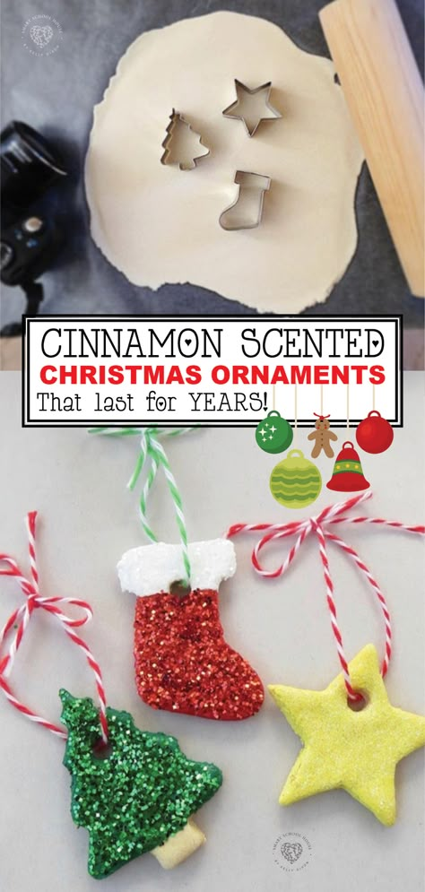 Cinnamon Scented Ornaments New Christmas Ornaments, Scented Ornaments, Kids Christmas Crafts, Homemade Christmas Ornaments, Christmas Crafts For Kids To Make, Kids Christmas Ornaments, Unique Decorations, Fun Christmas Crafts, Christmas Ornaments Homemade