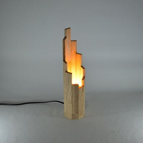 Wood Lamps Ideas, Lamp Made Of Wood, Electric Ideas, Wood Epoxy Lamp, Epoxy Resin Wood Table Lamps, Resin Lamp Wood, Creative Lamp, Wood Desk Lamp, Wooden Lamps Design