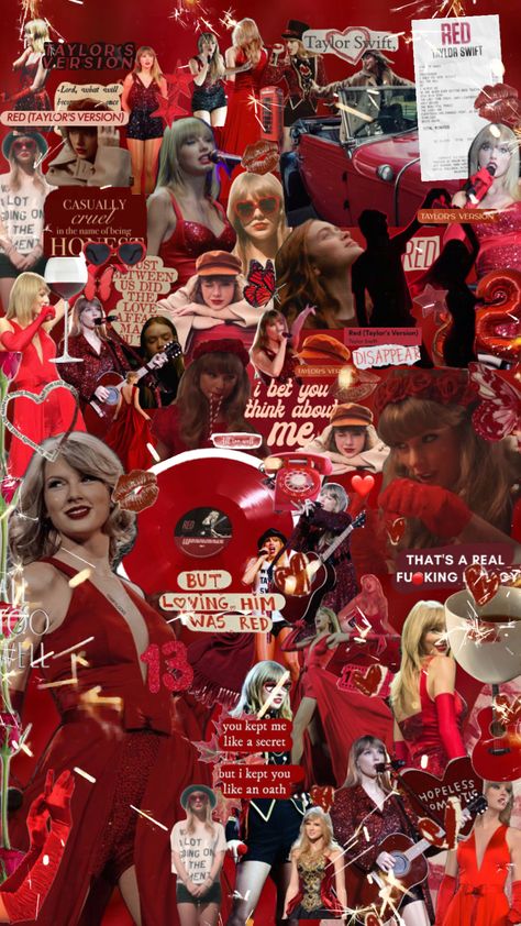 Taylor Swift Wallpaper Red, Taylor Swift Red Album, Red Taylor Swift, 22 Taylor, Famous People Celebrities, Loving Him Was Red, Wallpaper Red, Taylor Swift Cute, Y2k Wallpaper