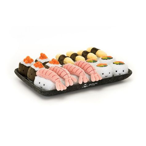 Sushi Jellycat, Jellycats Collection, Sushi Display, Sushi Tray, Jellycat Toys, Girly Christmas Gifts, Jellycat Stuffed Animals, Jelly Cat, 2024 Goals