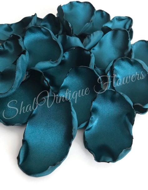 Dark Teal Flower Petals, Teal rose petals, flower girl petals, baby shower and bridal shower decor #wedding #bridetobe #bridal #weddingplanner #etsy #weddingdecor #etsyfinds #tabledecor #etsyweddings #partyplanner #weddingdecorations #springwedding #summerwedding #confetti #etsywedding #fallwedding #winterwedding #bridalshowerdecor #babyshowerdecor #partydecor #weddingdetails #weddingceremony #craftychaching #shopsmall #weddinginspiration #weddingflowers #weddingplanning #bride #brides #etsymntt Rose Gold Table Decor, Dark Teal Weddings, Reception Table Decor, Flower Girl Petals, Samantha Wedding, Bridal Honeymoon, Champagne Flowers, Reception Table Decorations, Bridal Shower Tables