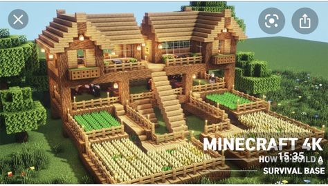 Easy Things To Build, Things To Build In Minecraft, Build In Minecraft, Things To Build, Case Minecraft, Minecraft Houses Survival, House Tutorial, Minecraft Houses Blueprints, Minecraft Farm