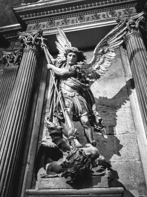 Angel Statue, An Angel, Angel, Statue, Black And White, Building, White, Black