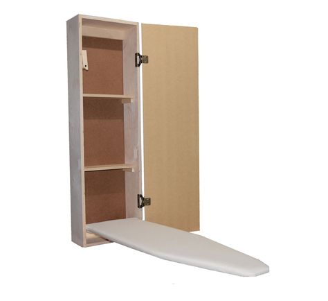 Built In Bathroom Storage, Mounted Ironing Board, Ironing Board Cabinet, Wood Ironing Boards, Wall Ironing Board, Wall Mounted Ironing Board, Unfinished Cabinets, Closet Redo, House Dimensions