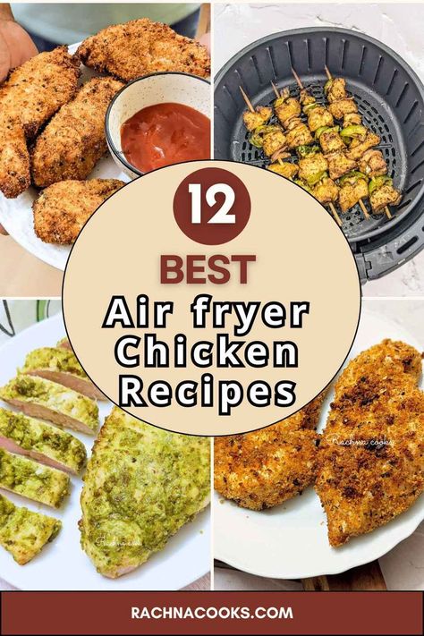 This is a fabulous collection of easy, healthy, best, simple and keto air fryer chicken recipes. These include quick and tasty dinner ideas that are breast, drumstick, legs, thighs and taste as good as fried. Crispy and so wonderful. Keto Air Fryer Chicken, Low Carb Chicken Recipes Easy, Healthy Air Fryer Chicken, Tasty Dinner Ideas, Chicken Legs Recipes, Air Fryer Chicken Recipes, Easy Air Fryer Chicken, Air Fryer Recipes Low Carb, Snacks Dinner