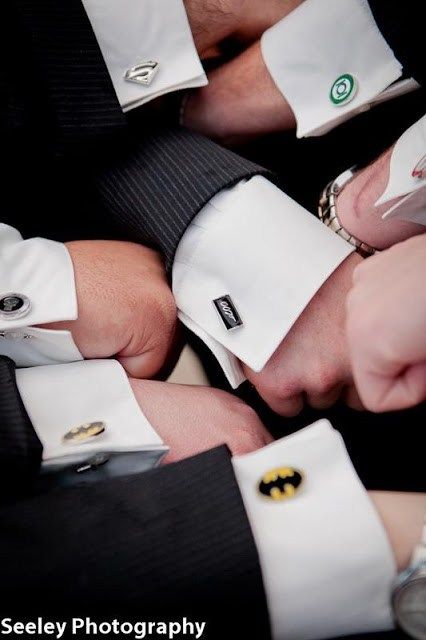 Cheap Groomsmen Gifts, Groomsmen Outfit, Batman Wedding, Nerd Wedding, Superhero Wedding, Groomsmen Gifts Unique, Wisconsin Wedding, Bridesmaids And Groomsmen, Cufflinks Wedding