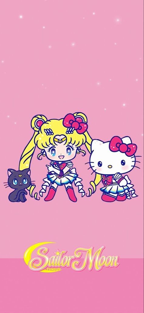 Hello Kitty X Sailor Moon, Sailor Moon Sanrio, Sailor Moon Hello Kitty, Sailor Moon Lockscreen Iphone, Sailor Moon Wallpaper Ipad, Sanrio Wallpaper Ipad, Hello Kitty Sailor Moon, Ipad Wallpaper Cute, Sanrio Style