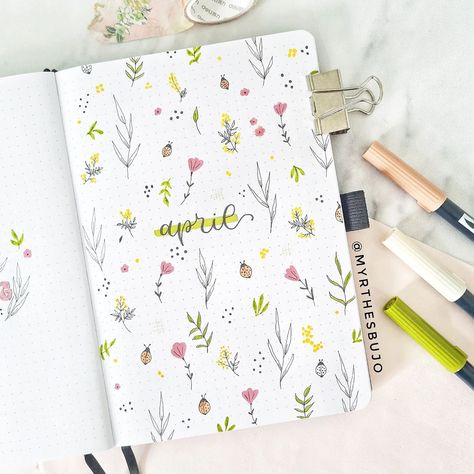 Bullet Journal Titles, April Bullet Journal, March Bullet Journal, Bullet Journal Month, Book Reading Journal, Hello April, Bullet Journal Cover Page, Bullet Journal Paper, Bulletin Journal Ideas