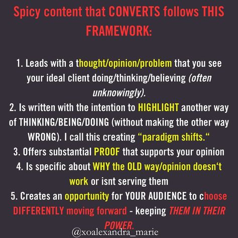 This is why your spicy 🌶️ content gets CLAPS & not CONVERSION. There’s a BIG difference between content that you post just to… ⛔️shock people ⛔️stand out ⛔️ruffle feathers And spicy content that’s meant offer a way to see/do things different. 👉🏼And the difference is the EMPOWERMENT part. Spicy content WITHOUT this can give off a nagging, bitchy effect. Content WITH this is still challenging, but from a more MATURE perspective. Make sense? Honestly, spicy/converting content is my mos... Spicy Content, Ruffled Feathers, Make Sense, Side Hustle, Content Creator, Feathers, Sense, Quick Saves