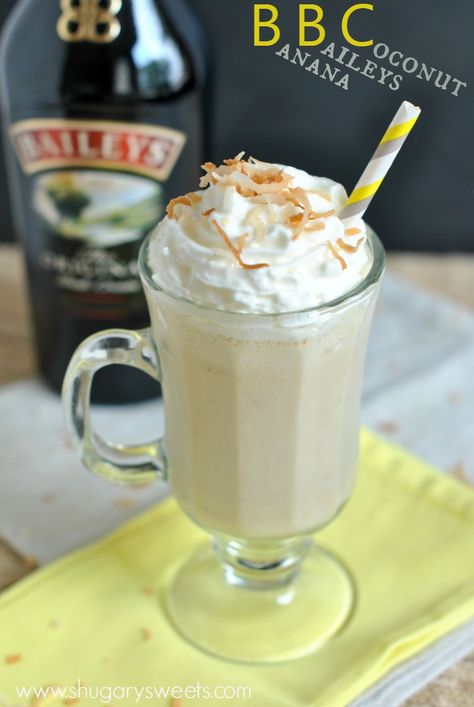 BBC: a delicious, Banana, BAILEYS, Coconut drink...frosty and tropical Ceasar Drink Recipe, Disaronno Drinks Recipes, Baylies Drinks, Malibu Drinks Recipes, Crown Peach Drink Recipes, Peach Drink Recipes, Painkiller Drink Recipe, Bbc Drink, Amf Drink