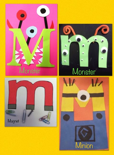 M Craft Preschool, Letter M Projects For Preschool, Lowercase M Craft, Preschool M Crafts, M Preschool Crafts, Preschool Letter M Activities, M Crafts For Toddlers, Letter M Crafts For Kindergarten, Letter M Kindergarten