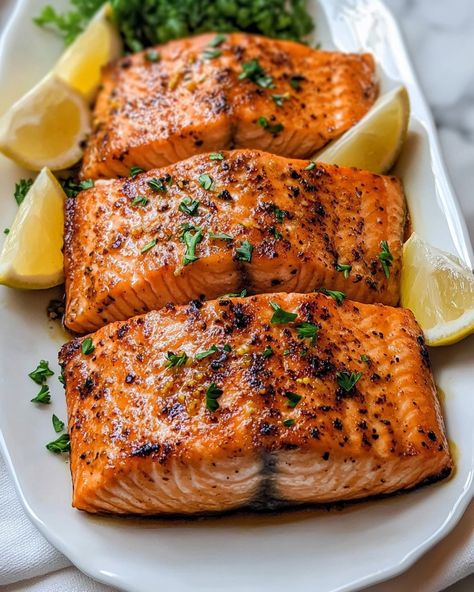 Healthiest Foods In The World, Salmon Meals, Oregano Salt, Air Fryer Salmon, Easy Salmon, Yummy Comfort Food, Food Recepie, Salmon Fillets, Food Is Fuel