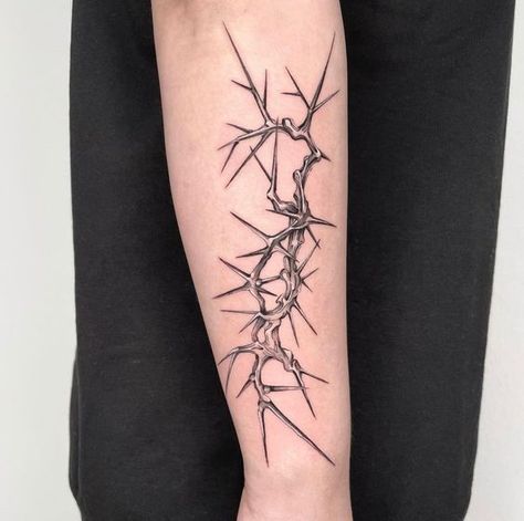 Rate This cyberciligism tattoo ideas From ⭐1~10. SAVE & FOLLOW i will update everyweek. Spike Tattoo Design, Thorn Tattoo Design, Thorns Tattoo Design, Thorn Vine Tattoo, Spike Tattoo, Cyberciligism Tattoo, Thorns Tattoo, Wrap Around Wrist Tattoos, Thorn Tattoo