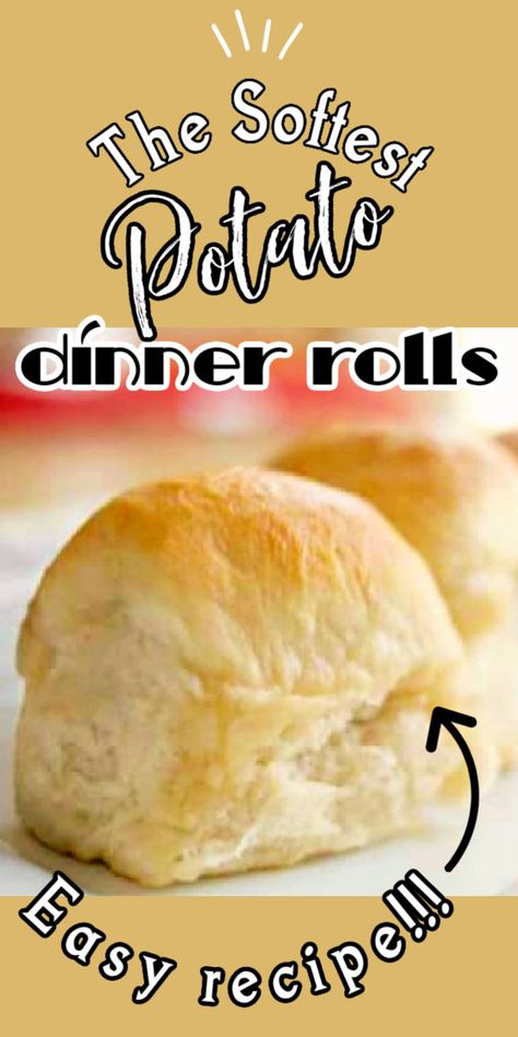 Easy Potato Rolls, Potato Dinner Rolls Recipe, Dehydrated Potato Flakes, Potato Dinner Rolls, Dinner Rolls Recipe Homemade, Potato Rolls Recipe, Easy Yeast Rolls, Dinner Rolls Easy, Homemade Yeast Rolls