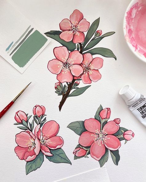 Rosa | A look at some recent marker illustrations using the @ohuhuart markers • • #markerart #markerdrawings #markerdrawing #illustration… | Instagram Poster Color Flowers Painting, How To Use Markers, Flower Marker Art, Flower Drawing Marker, Brush Marker Art Ideas, Marker Art Flowers, Flower Marker Drawing, Watercolor Marker Art, Gouache Flowers