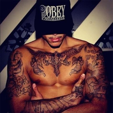 170 Popular Chest Tattoos for Men and Women awesome  Check more at http://fabulousdesign.net/chest-tattoos/ Brazilian Tattoo Ideas, Chest Tattoo With Meaning, Brazilian Tattoo, Tattoo Ideas Men, Chest Tattoos For Men, Tatto Designs, Hai Tattoo, One Life To Live, Monster Tattoo