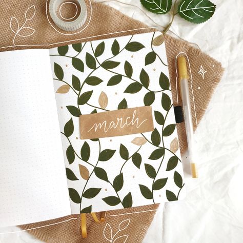 Bullet Journal Theme: Green And Gold – Archer and Olive Archer And Olive, March Bullet Journal, Bullet Journal Headers, Theme Green, March Themes, Bullet Journal Key, Diy Agenda, Bullet Journal Cover Page, Bullet Planner