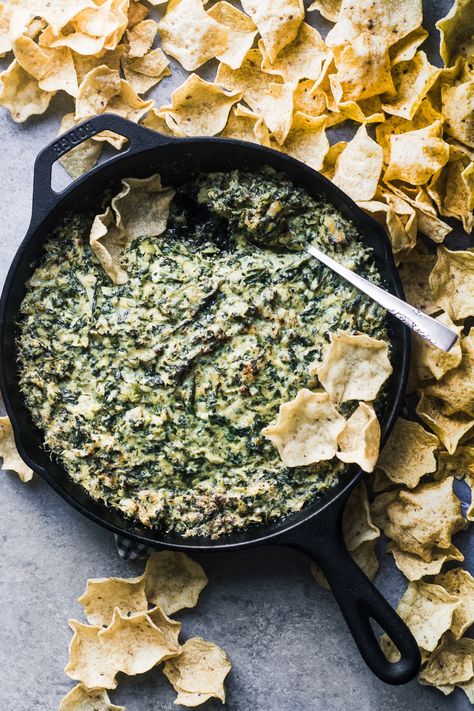 Smokey Spinach Artichoke Dip ~ my cheesy classic hot dip recipe takes a fan favorite appetizer and gives it a twist with smoked mozzarella and gouda cheese. #recipe #easy #hot #baked #best #dip #crockpot #slowcooker Hot Dip Recipe, Dip Crockpot, Dip Recipes Hot, Smoked Mozzarella, Spinach Artichoke Dip Recipe, Artichoke Dip Recipe, Gratin Dish, Gouda Cheese, Spinach Artichoke Dip