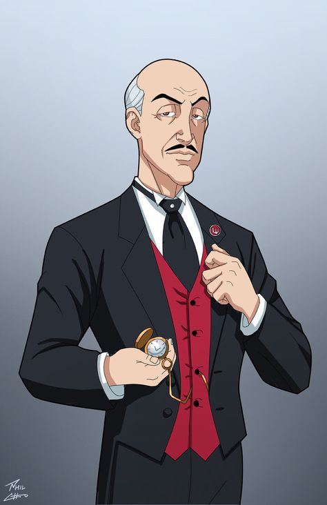 Alfred Pennyworth Fan Art. Alfred Batman, Alfred Pennyworth, Earth 27, Phil Cho, Comic Manga, Dc Comics Artwork, Batman Universe, Dc Comics Characters, Batman Family