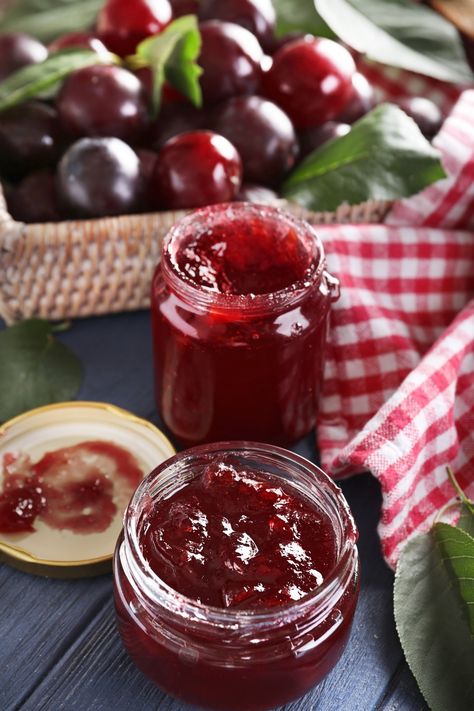 Absolutely! You can use different types of plums, like black or red plums, for this slow-cooker plum jam. Just make sure they're ripe and juicy to get the What To Do With Plums, Types Of Plums, Fruit Butters, Plum Jam, Slow Cook, Red Plum, Jams & Jellies, What To Make, Lemon Zest