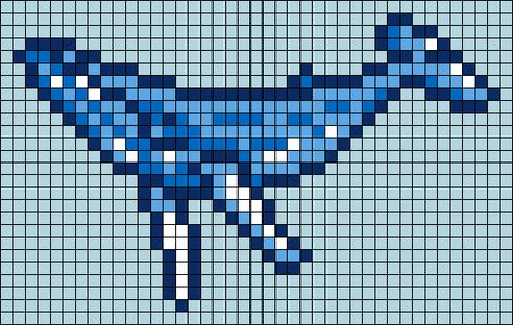 Whale Tapestry Crochet, Whale Shark Perler Bead, Sea Animal Perler Beads, Perler Bead Patterns Sea Animals, Sea Creature Pixel Art, Whale Alpha Pattern, Blue Alpha Pattern, Whale Shark Pixel Art, Ocean Perler Bead Patterns