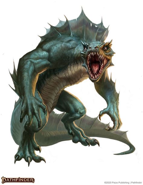 ArtStation - Fleshwarp Ghonhatine, Gunship Revolution Pathfinder Monsters, Reptilian Monster, Reptile Monster, Dungeon Monsters, Lizard Creature, Reptilian People, Dnd Creatures, Creature Ideas, Pathfinder 2e