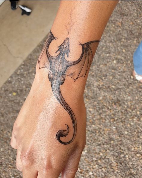 Dragon Lower Arm Tattoo, Dragon Tails Tattoo, Fantasy Dragon Tattoo Sleeve, Winged Dragon Tattoo For Women, Dragon Couples Tattoos, Feminine Dragon Tattoo For Women Back, Fairytale Dragon Tattoo, Dragon Tattoo Around Wrist, Dragon Arm Tattoo Wrap