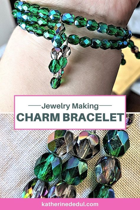 You need more bling in your life (or maybe you know someone who does)! Check out how you can make this gorgeous and easy memory wire bracelet today! Charm Bracelet Tutorial, Memory Wire Jewelry, Dark Christmas, Memory Wire Bracelet, Jewelry Making Project, Memory Wire Bracelets, Jewelry Making Charms, Head Pins, Memory Wire