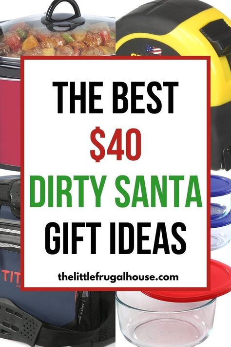 These are the best $40 Dirty Santa gifts that everyone at your Christmas party will want to steal! Practical and creative gift ideas for everyone! Best Dirty Santa Gifts, Dirty Santa Gift Ideas, Dirty Santa Gifts, Creative Ugly Christmas Sweater, Christmas Budget Ideas, Creative Gift Ideas, Coffee Gifts Card, Gift Ideas For Everyone, Gifts Under 25