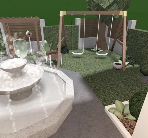 Blox Burg Backyard Ideas, Garden In Bloxburg, Garden Bloxburg Ideas, Bloxburg Backyard Ideas Aesthetic, Backyard Bloxburg Ideas, Bloxburg House Ideas Backyard, Garden Ideas Bloxburg, Backyard Ideas Bloxburg, Bloxburg Pool Ideas