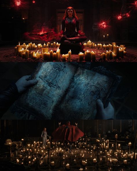 Dreamwalking is a spell within the Darkhold that allows sorcerers to possess another counterpart of themselves in the Multiverse. Marvel Darkhold, The Darkhold, Wanda Maximoff, Scarlet Witch, Book Of Shadows, Book Aesthetic, Scarlet, Marvel Comics, Witch