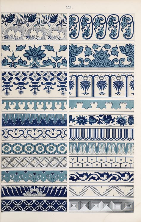 (6) Owen Jones , 1809-1874 - Старый гербарий — ЖЖ Chinese Ornament, Chinese Flower, Chinese Pattern, Chinese Design, Chinese Patterns, Chinese Art, Asian Art, Textures Patterns, Public Domain